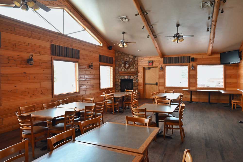 Enjoy the rustic dining room at Mackinaws Grill and Spirits in Green Bay WI.