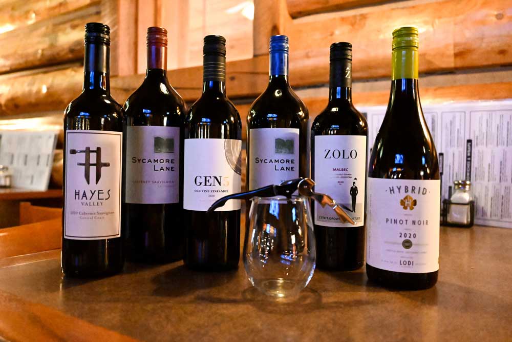 Red wines by the glass or bottle served at Mackinaws Grill & Spirits in Green Bay Wisconsin.